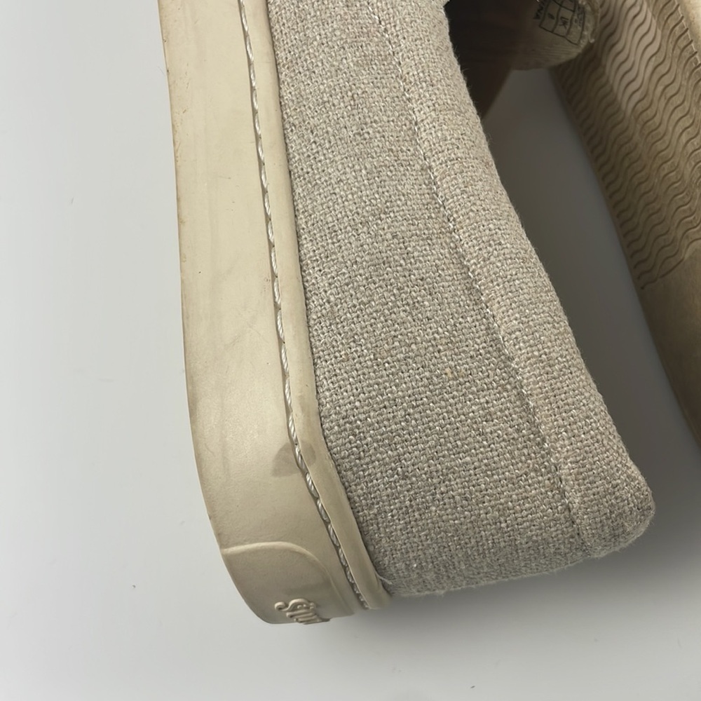 Soludos x Anthropologie | embroidered bahia floral slip on neutral boat shoe 10 - Picture 9 of 11